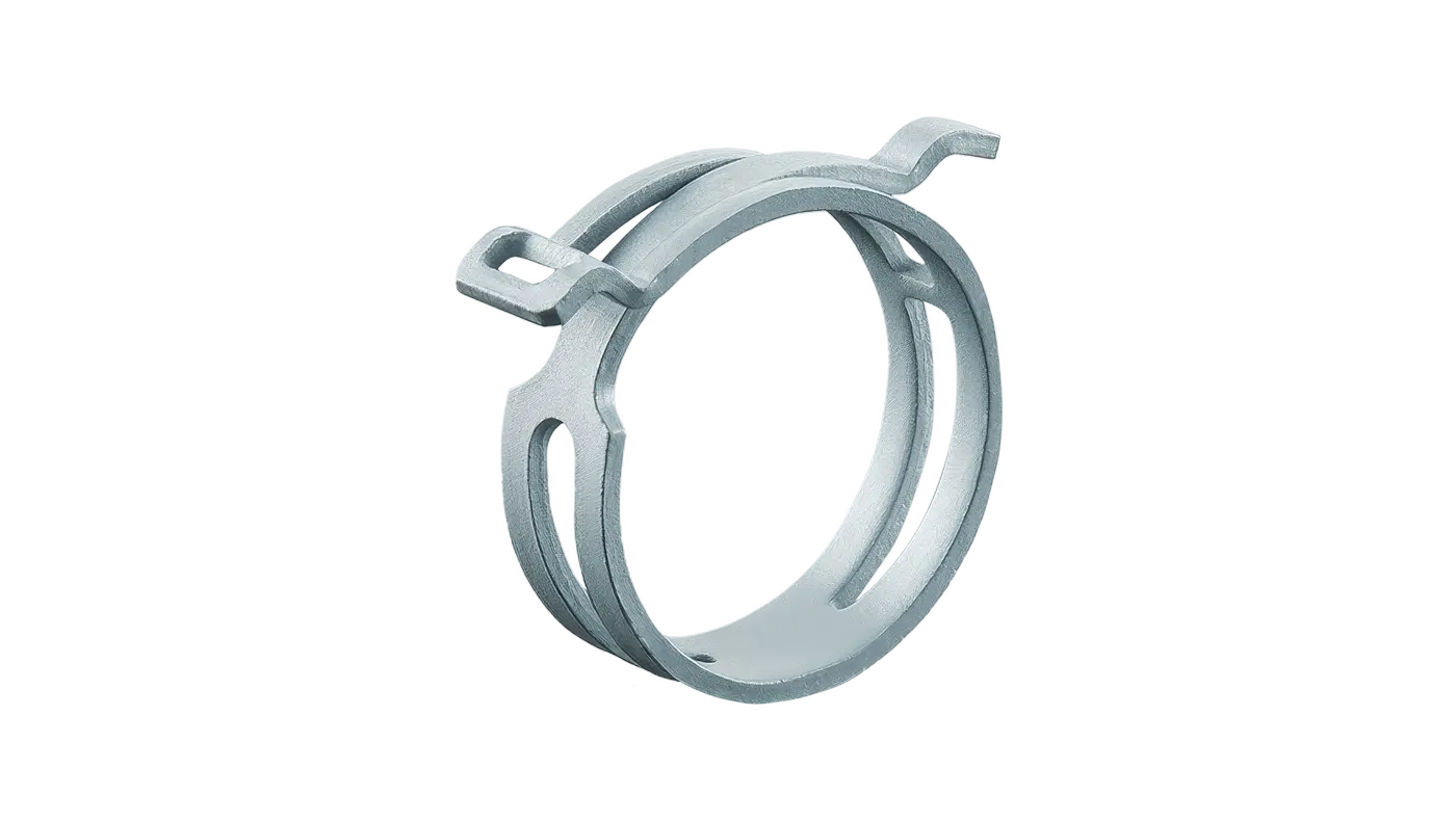 Spring-loaded hose clamp