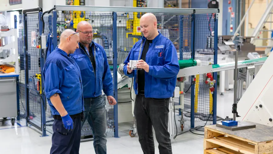 Meconet-Konstrukteure beim Ideenentwickeln